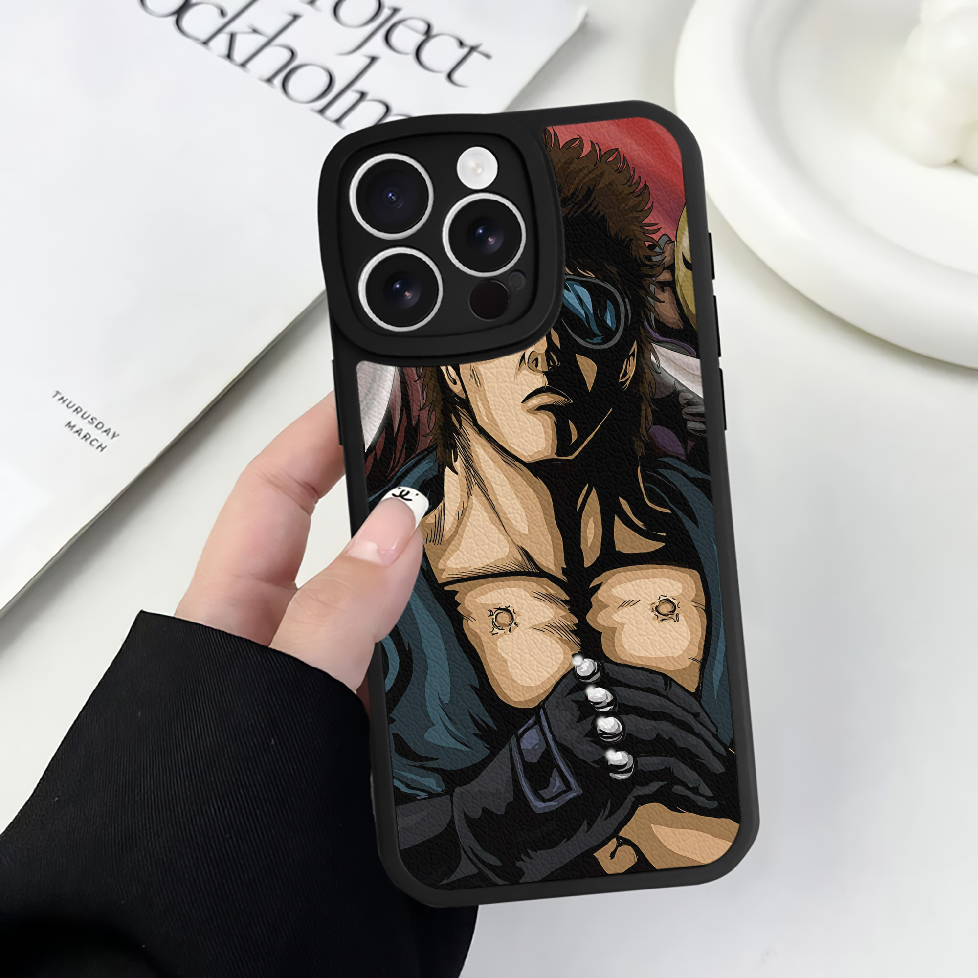 （画像用） 北斗の拳 Fist of the North Star 【iPhone 16シリーズ対応】シリコンスマホケース（レザー調） 材質：シリコン